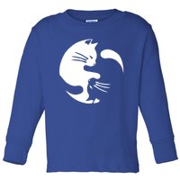 Cat Yin Yang Peace Loving Interconnected Great Gift Idea Meaningful Gift Toddler Long Sleeve Shirt