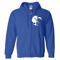 Cat Yin Yang Peace Loving Interconnected Great Gift Idea Meaningful Gift Full Zip Hoodie