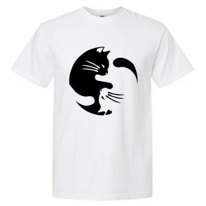 Cat Yin Yang Peace Loving Interconnected Great Gift Idea Meaningful Gift Garment-Dyed Heavyweight T-Shirt