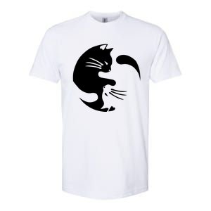 Cat Yin Yang Peace Loving Interconnected Great Gift Idea Meaningful Gift Softstyle CVC T-Shirt