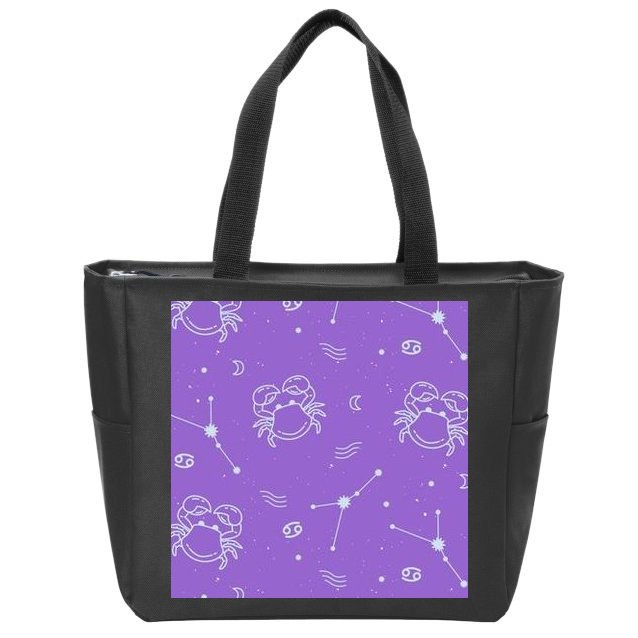 Cancer Zodiac Astrology Zip Tote Bag