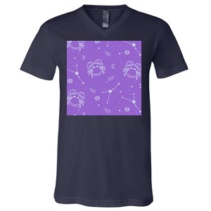 Cancer Zodiac Astrology V-Neck T-Shirt