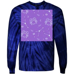 Cancer Zodiac Astrology Tie-Dye Long Sleeve Shirt