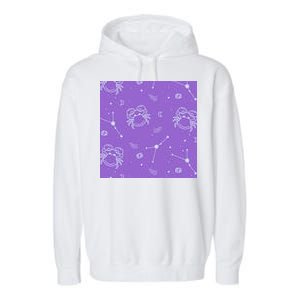 Cancer Zodiac Astrology Garment-Dyed Fleece Hoodie