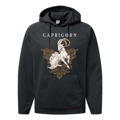 Capricorn Zodiac Astrology Horoscope Birthday Sun Sign Performance Fleece Hoodie