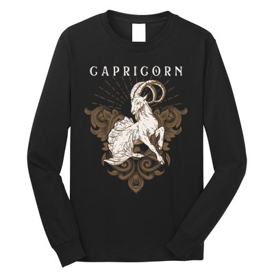 Capricorn Zodiac Astrology Horoscope Birthday Sun Sign Long Sleeve Shirt