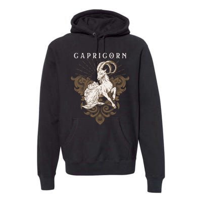 Capricorn Zodiac Astrology Horoscope Birthday Sun Sign Premium Hoodie