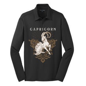 Capricorn Zodiac Astrology Horoscope Birthday Sun Sign Silk Touch Performance Long Sleeve Polo