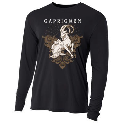 Capricorn Zodiac Astrology Horoscope Birthday Sun Sign Cooling Performance Long Sleeve Crew