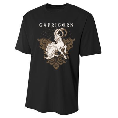 Capricorn Zodiac Astrology Horoscope Birthday Sun Sign Performance Sprint T-Shirt