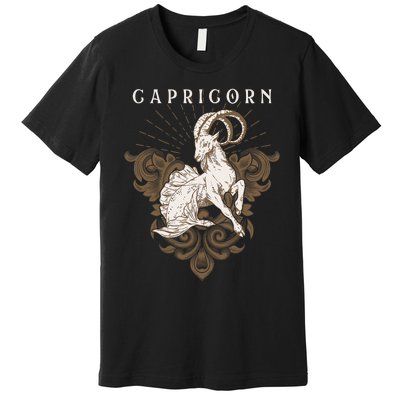 Capricorn Zodiac Astrology Horoscope Birthday Sun Sign Premium T-Shirt