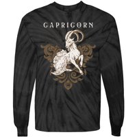 Capricorn Zodiac Astrology Horoscope Birthday Sun Sign Tie-Dye Long Sleeve Shirt