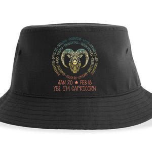 Capricorn Zodiac Astrology Horoscope Birthday Sun Sign Sustainable Bucket Hat