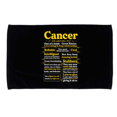 Cancer Zodiac Birthday Funny Gift Party Funny Funny Gift Microfiber Hand Towel