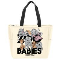 Cincinnati Zoo Babies Zip Tote Bag