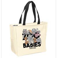 Cincinnati Zoo Babies Zip Tote Bag