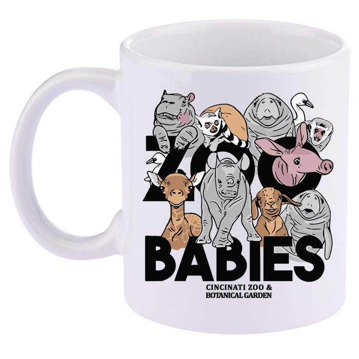 Cincinnati Zoo Babies 11oz C Handle Ceramic Mug