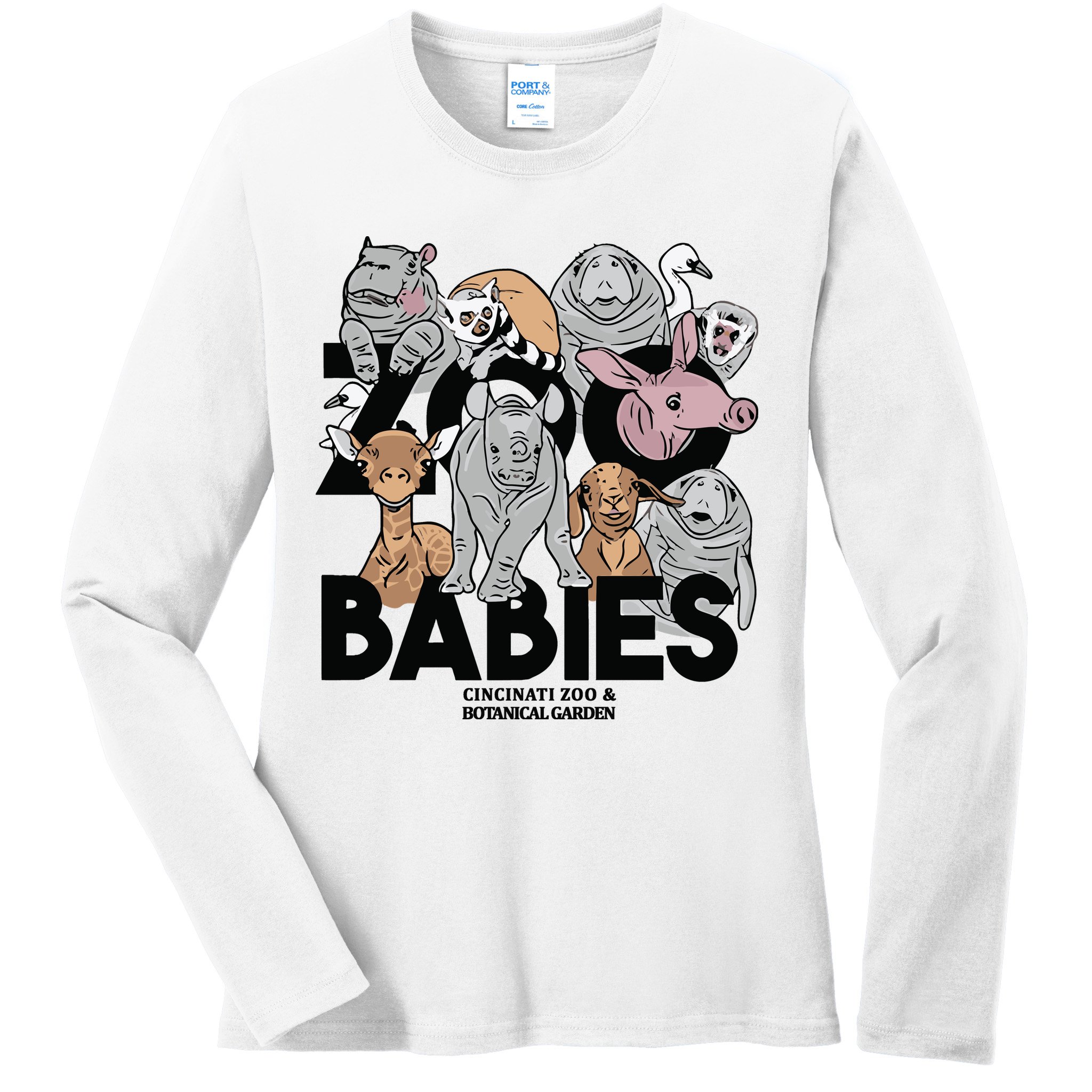 Cincinnati Zoo Babies Ladies Long Sleeve Shirt