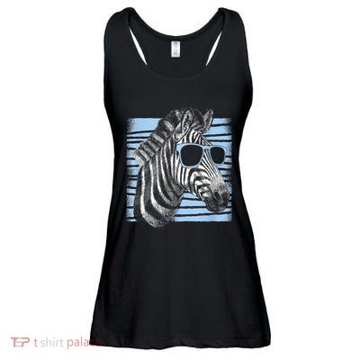 Cool Zebra Birthday Party Gifts Cute Zebra Lovers Ladies Essential Flowy Tank