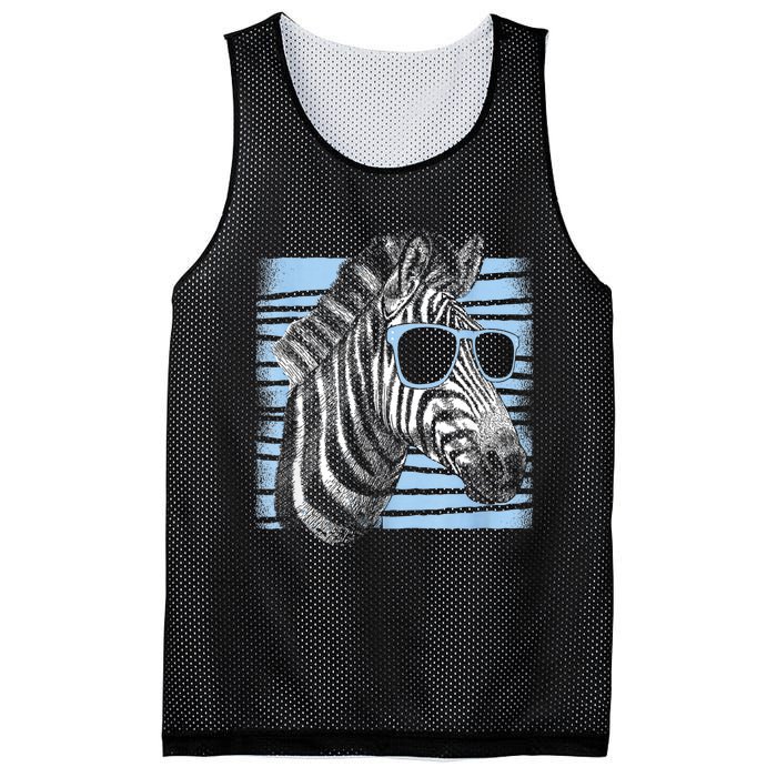 Cool Zebra Birthday Party Gifts Cute Zebra Lovers Mesh Reversible Basketball Jersey Tank