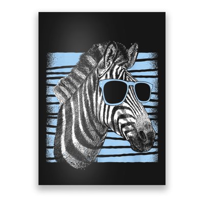 Cool Zebra Birthday Party Gifts Cute Zebra Lovers Poster