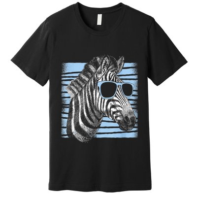 Cool Zebra Birthday Party Gifts Cute Zebra Lovers Premium T-Shirt