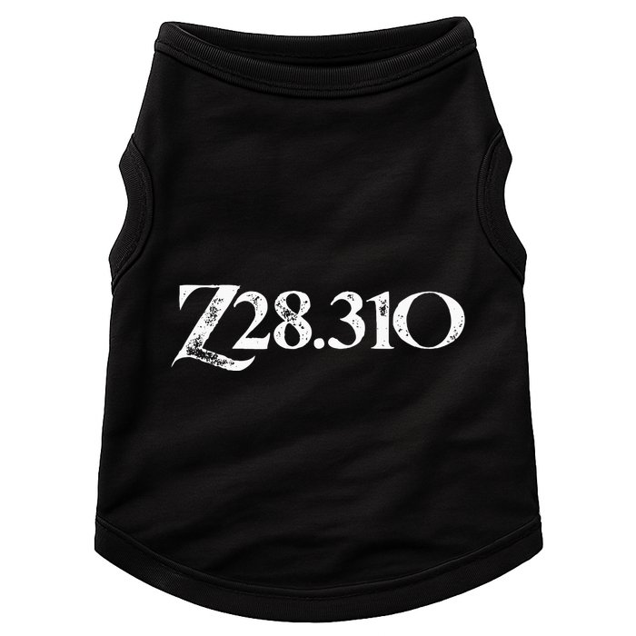 Code Z28.310 Doggie Tank