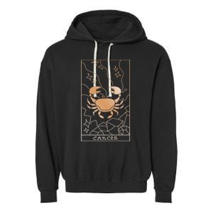 Cancer Zodiac Garment-Dyed Fleece Hoodie