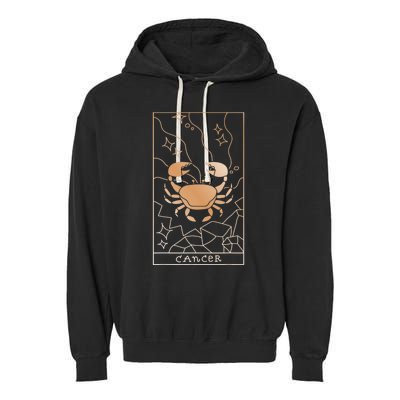 Cancer Zodiac Garment-Dyed Fleece Hoodie