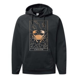 Cancer Zodiac Performance Fleece Hoodie