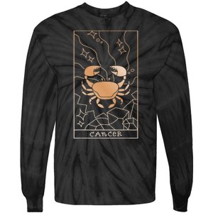 Cancer Zodiac Tie-Dye Long Sleeve Shirt