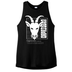 Capricorn Zodiac Definition Ladies PosiCharge Tri-Blend Wicking Tank