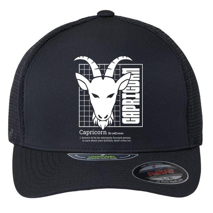 Capricorn Zodiac Definition Flexfit Unipanel Trucker Cap