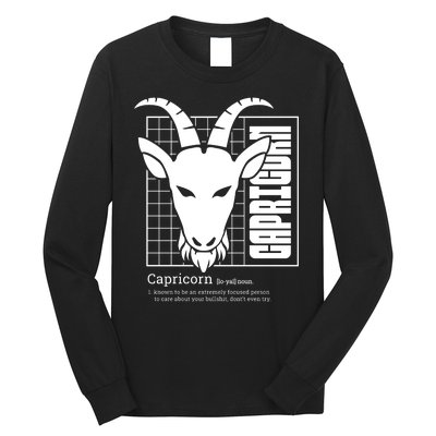 Capricorn Zodiac Definition Long Sleeve Shirt