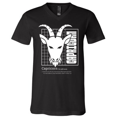 Capricorn Zodiac Definition V-Neck T-Shirt