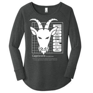 Capricorn Zodiac Definition Women's Perfect Tri Tunic Long Sleeve Shirt