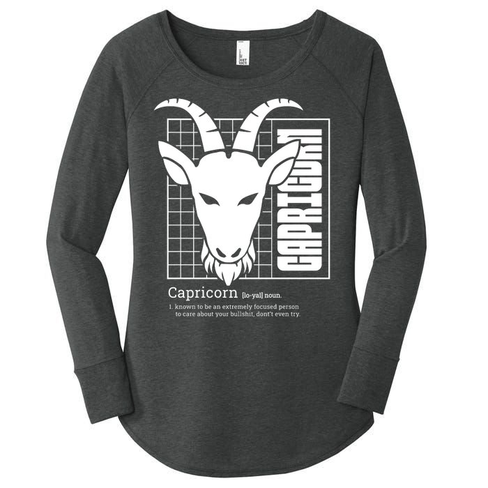 Capricorn Zodiac Definition Women's Perfect Tri Tunic Long Sleeve Shirt