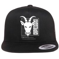 Capricorn Zodiac Definition Flat Bill Trucker Hat