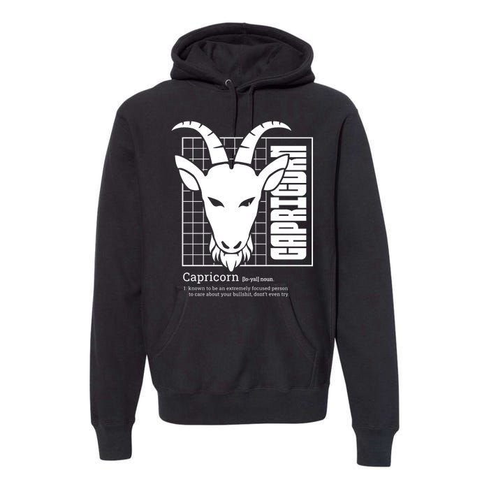 Capricorn Zodiac Definition Premium Hoodie