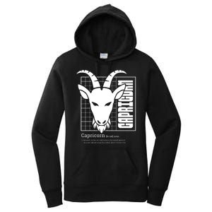 Capricorn Zodiac Definition Women's Pullover Hoodie