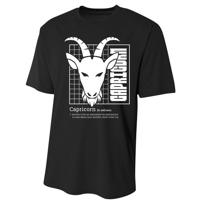 Capricorn Zodiac Definition Performance Sprint T-Shirt