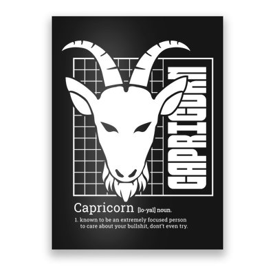 Capricorn Zodiac Definition Poster
