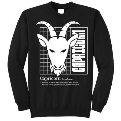 Capricorn Zodiac Definition Tall Sweatshirt