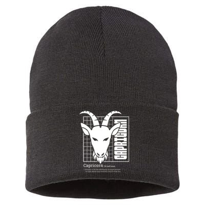 Capricorn Zodiac Definition Sustainable Knit Beanie