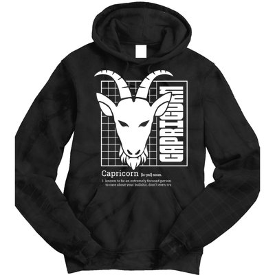 Capricorn Zodiac Definition Tie Dye Hoodie