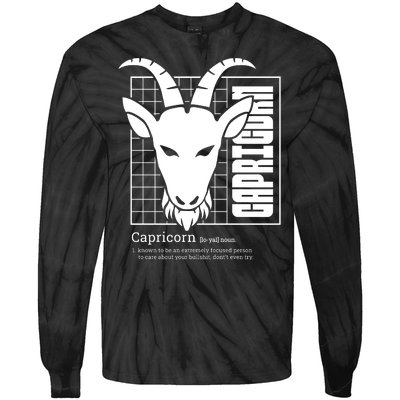 Capricorn Zodiac Definition Tie-Dye Long Sleeve Shirt