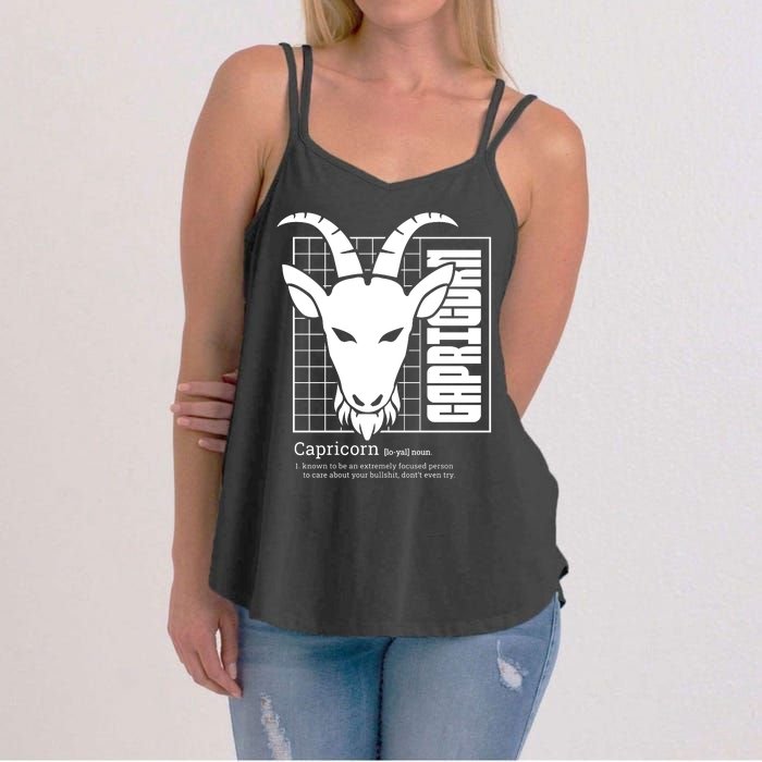 Capricorn Zodiac Definition Women's Strappy Tank