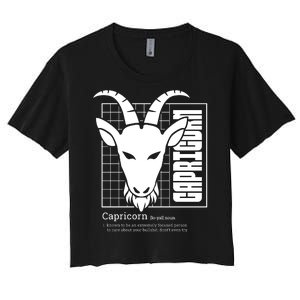 Capricorn Zodiac Definition Women's Crop Top Tee