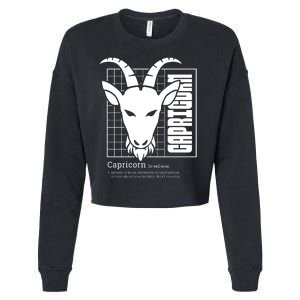 Capricorn Zodiac Definition Cropped Pullover Crew