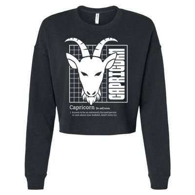 Capricorn Zodiac Definition Cropped Pullover Crew